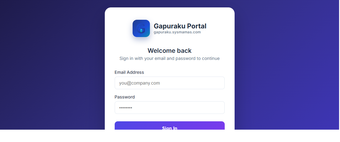 Sign In page